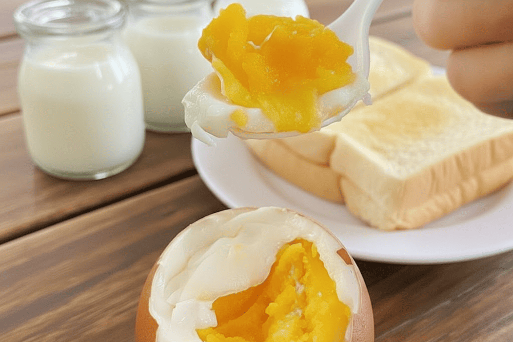 Yaourt v&agrave; trứng g&agrave; l&ograve;ng đ&agrave;o mang đến trải nghiệm ẩm thực kh&aacute; độc đ&aacute;o tại Đ&agrave; Lạt